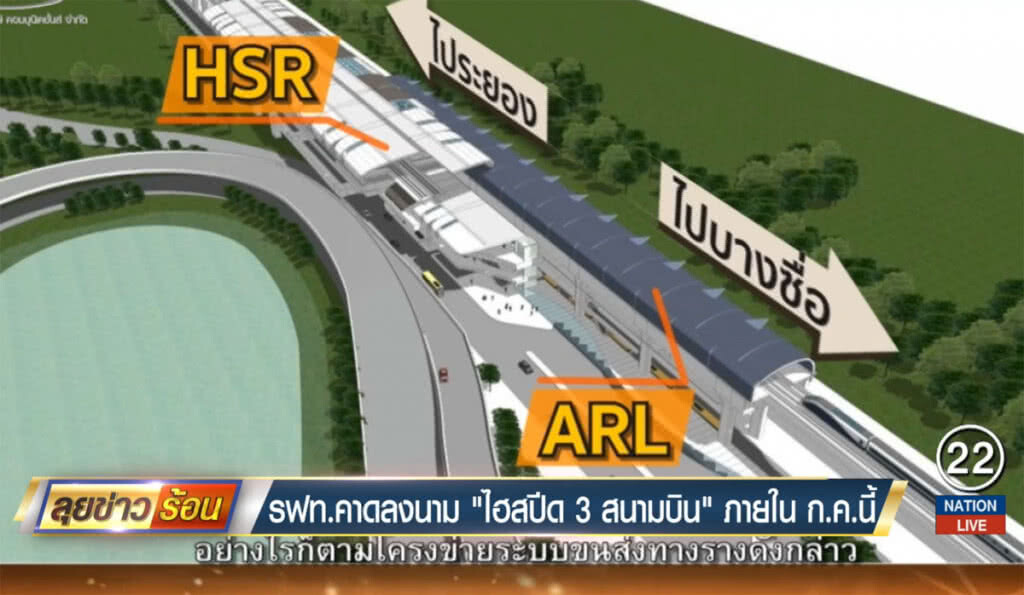 รฟท.คาดลงนาม "ไฮสปีด 3 สนามบิน" ภายใน ก.ค.นี้ รฟท.คาดลงนาม "ไฮสปีด 3 สนามบิน" ภายใน ก.ค.นี้