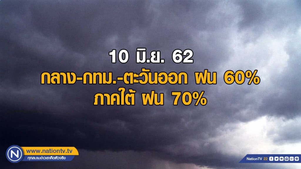 ภาคกลาง ภาคตะวันออก ภาคใต้ ยังคงมีฝนต่อเนื่อง
