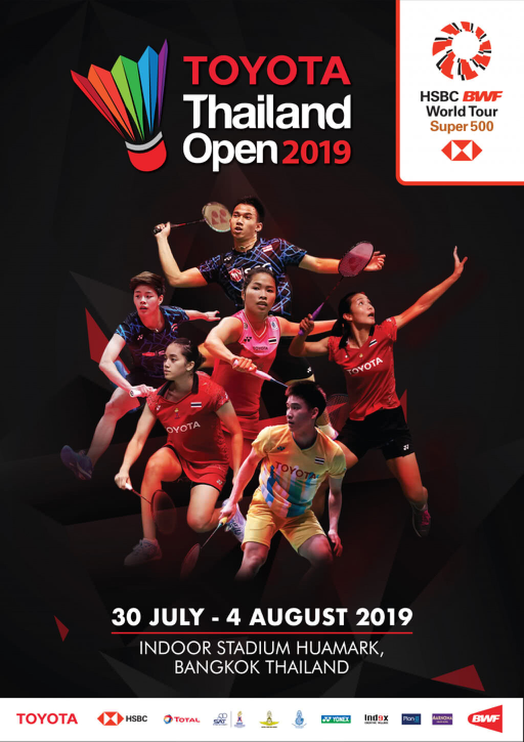 มือหวดระดับโลก ดวลนักแบดไทย ศึกโตโยต้า ไทยแลนด์ โอเพ่น 2019
