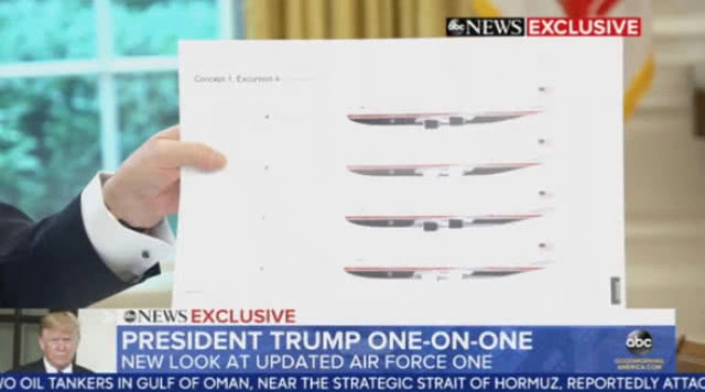 ทรัมป์โชว์ภาพ Air force One ลำใหม่