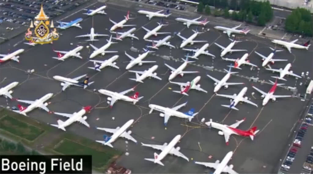 แชร์กระหน่ำ! เครื่องบิน 737 MAX นับ 100 ลำ จอดลานจอดรถ เพราะส่งมอบไม่ได้