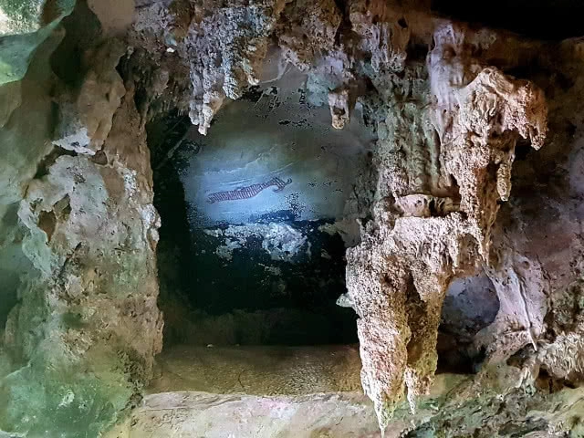 ถ้ำผีหัวโต​ จ.กระบี่​ Unseen ภาพสีเขียนโบราณ