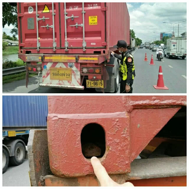 ขนส่งฯ ตรวจเข้มรถบรรทุกตู้คอนเทนเนอร์