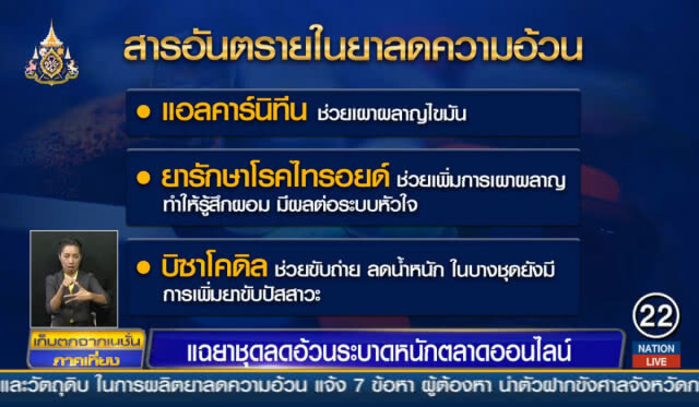 แฉยาชุดลดความอ้วนระบาดหนัก ตลาดออนไลน์