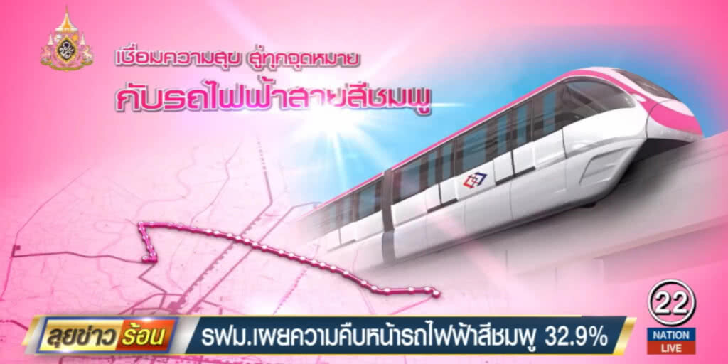 เผยรถไฟฟ้าสายสีชมพู ล่าช้ากว่าแผน 5% มั่นใจเสร็จตามเป้า เผยรถไฟฟ้าสายสีชมพู ล่าช้ากว่าแผน 5% มั่นใจเสร็จตามเป้า