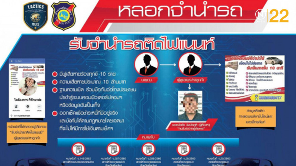 จับหนุ่มอ้างรับจำนำรถผ่านเฟซบุ๊ค ให้ราคาสูง