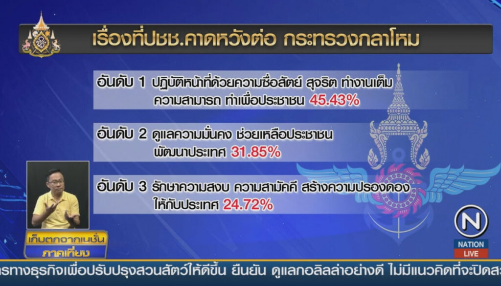 ความคาดหวังประชาชน ต่อรัฐมนตรีใหม่