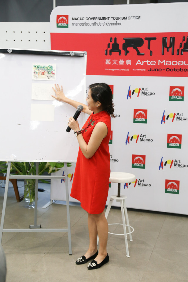 เซเลบริตี้ โชว์ฝีมือ วาดภาพ ในงาน "Art Macao Workshop"