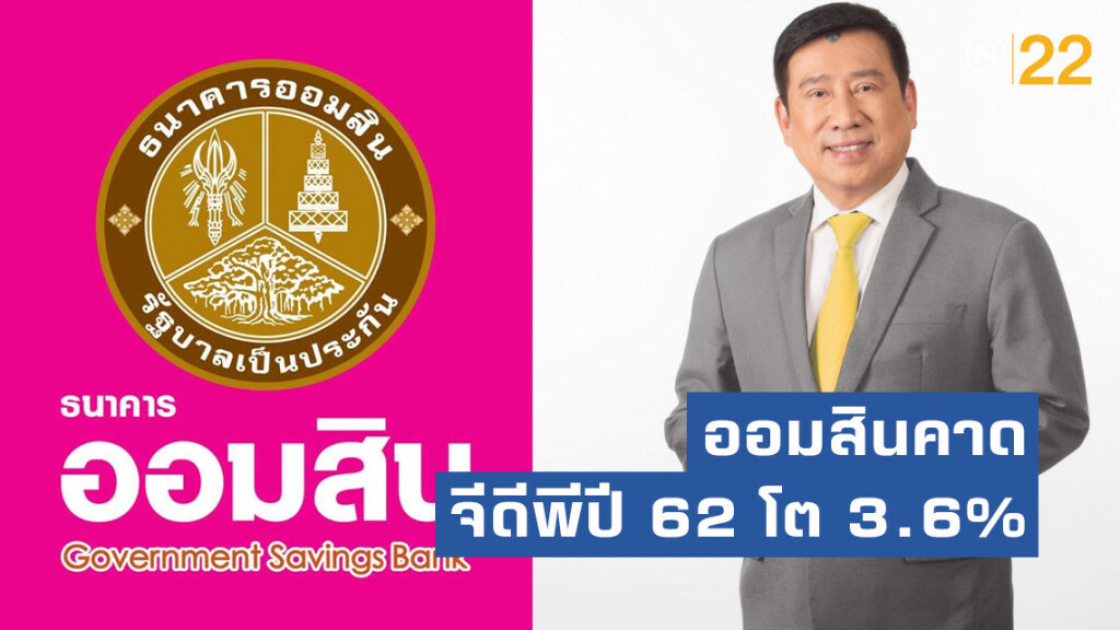 ออมสินคาดจีดีพีปี 62 โต 3.6% ออมสินคาดจีดีพีปี 62 โต 3.6%