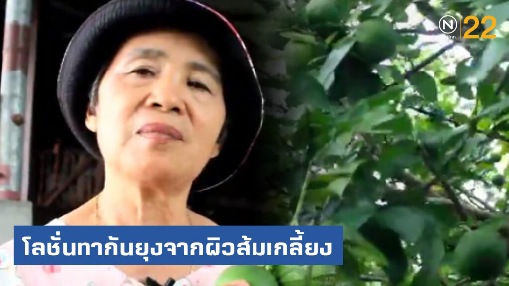 โลชั่นทากันยุงจากผิวส้มเกลี้ยง
