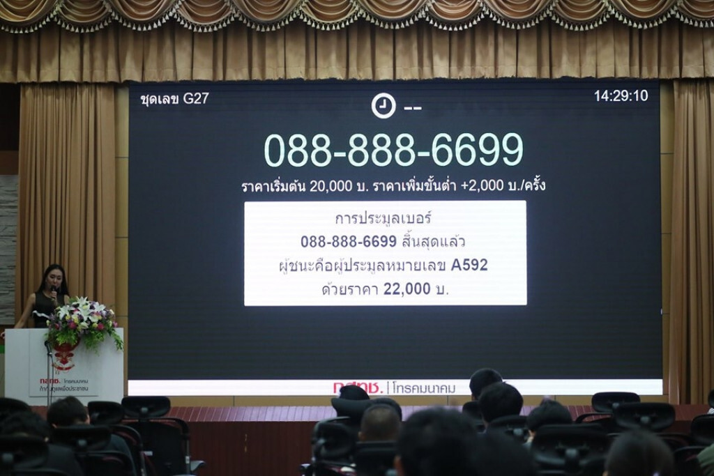กสทช.เปิดประมูลเบอร์สวยวันแรกโกย 18 ล้านบาท