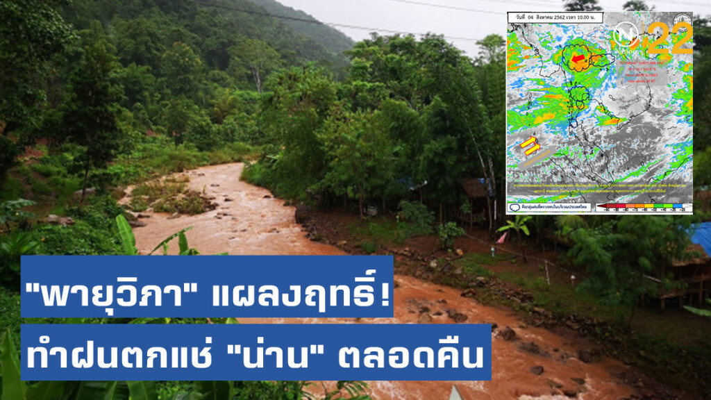 "พายุวิภา" แผลงฤทธิ์! ทำฝนตกแช่ "น่าน" ตลอดคืน