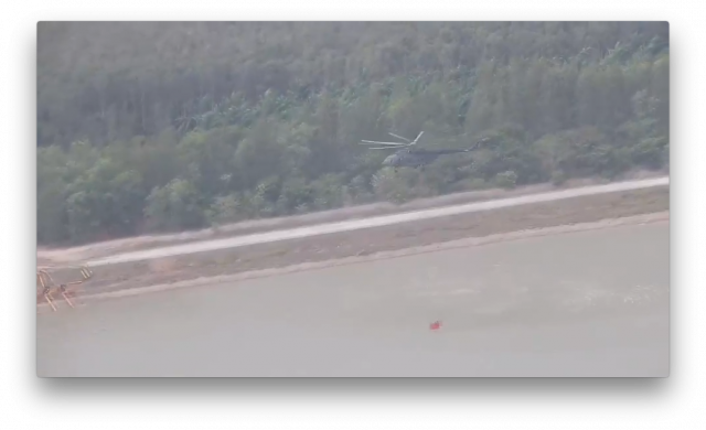 เปิดภาพปฏิบัติการทางอากาศ MI-17 ดับไฟป่าพรุ