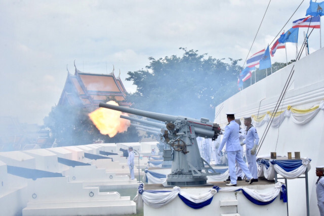 3 เหล่าทัพ ยิงสลุตหลวงเฉลิมพระเกียรติ พระพันปีหลวง