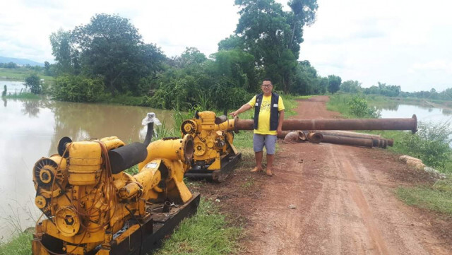 ฝนตกหนักมาก น้ำในลำน้ำก่ำอืด! ไหลลงโขงยาก และระดับน้ำโขงเพิ่มสูงขึ้น