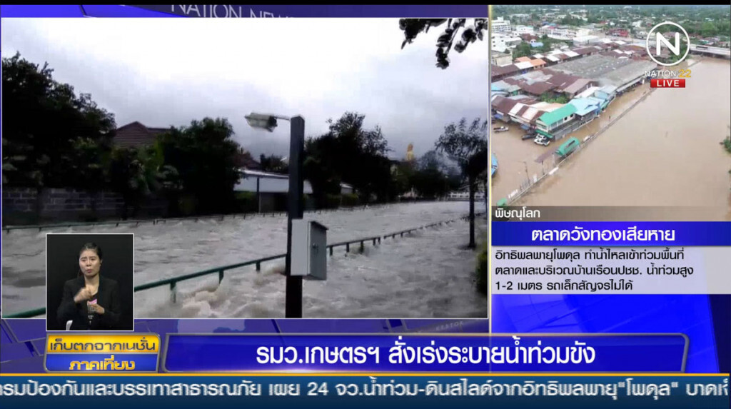 รมว. เกษตรฯ สั่งเร่งระบายน้ำท่วมขัง รมว. เกษตรฯ สั่งเร่งระบายน้ำท่วมขัง