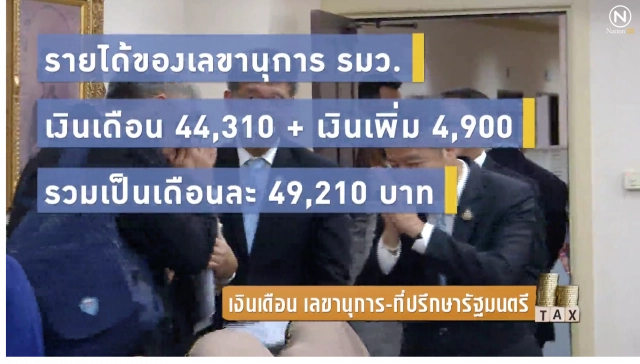 เปิด เงินเดือน เลขานุการ-ที่ปรึกษารัฐมนตรี
