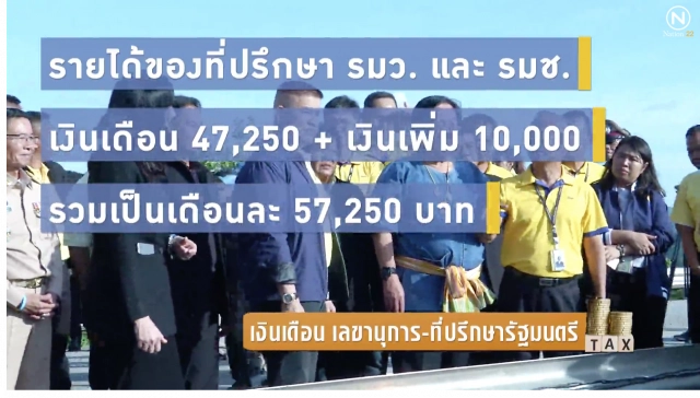 เปิด เงินเดือน เลขานุการ-ที่ปรึกษารัฐมนตรี