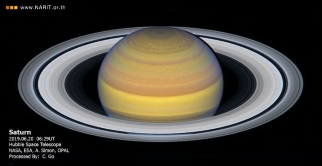 เผยภาพถ่ายล่าสุด "ดาวเสาร์"