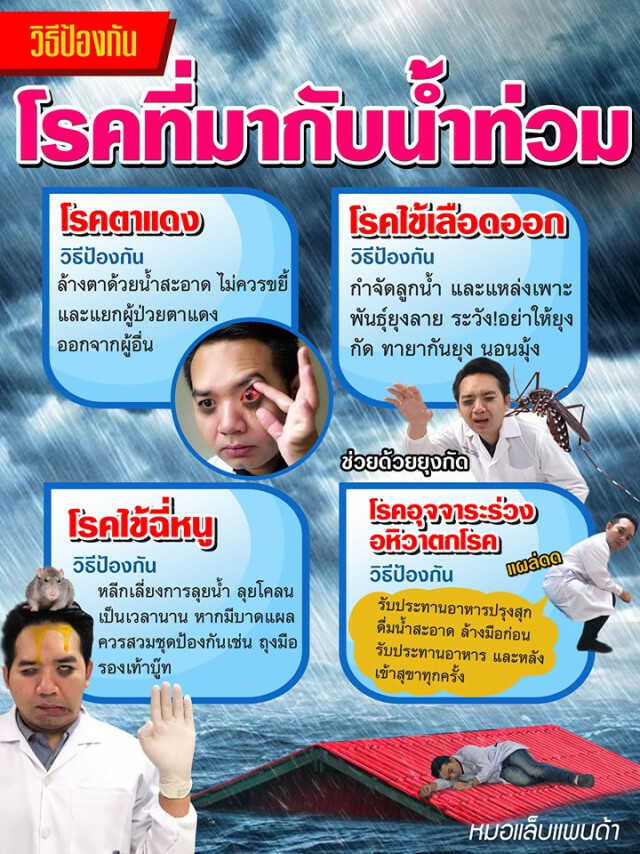 รู้จักและป้องกันโรค ที่มากับน้ำท่วม!