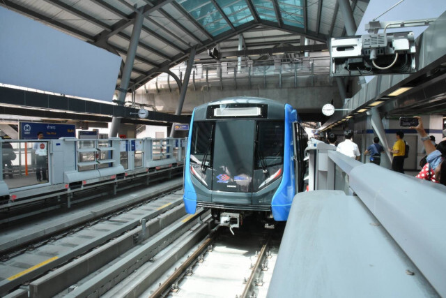 รฟม.เปิดทดลองใช้บริการรถไฟฟ้าสายสีน้ำเงินถึงหลักสอง