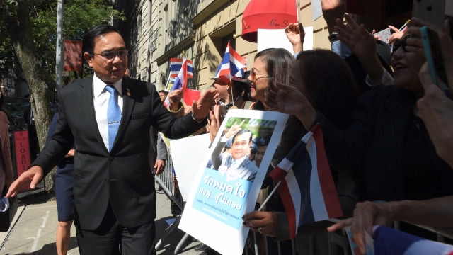 กำลังใจพรึ่บ! "นายกฯ" พบปะชุมชนไทยในสหรัฐฯ ต้อนรับอบอุ่น