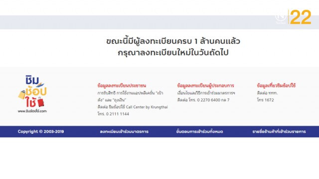 "ชิมช้อปใช้" เหลือสิทธิอีกราว 2 ล้านราย