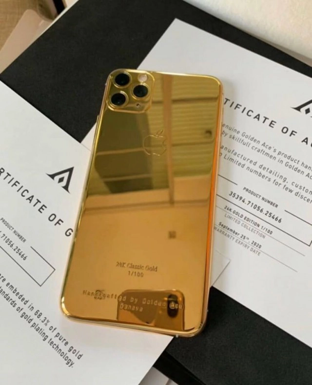New iPhone 24k Classic Gold By Golden Ace Geneva ผลิตแค่ 100เครื่องในโลก