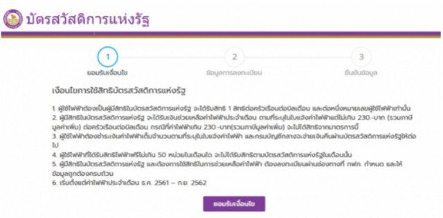วิธีลงทะเบียนรับเงิน ค่าน้ำ-ค่าไฟออนไลน์ ของบัตรสวัสดิการรัฐ
