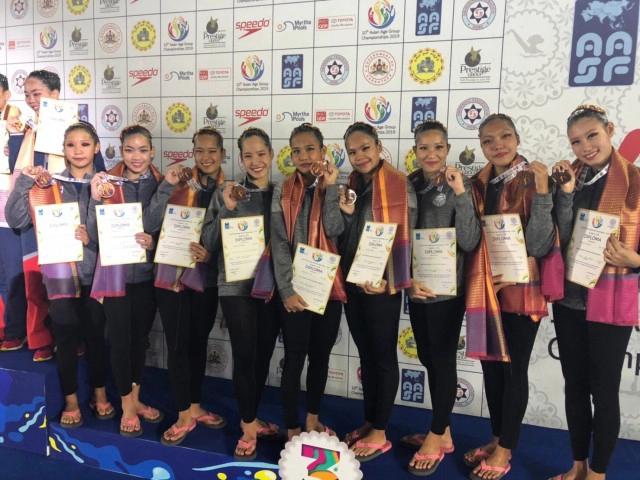 กระโดดน้ำ-ระบำใต้น้ำ คว้า 11 เหรียญ "ASIAN AGE GROUP 2019 "
