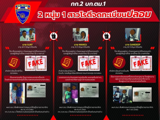 ตม. แถลงการจับกุมต่างด้าวแอบใช้ข้อมูลเท็จ จดทะเบียนสมรสกับคนไทย