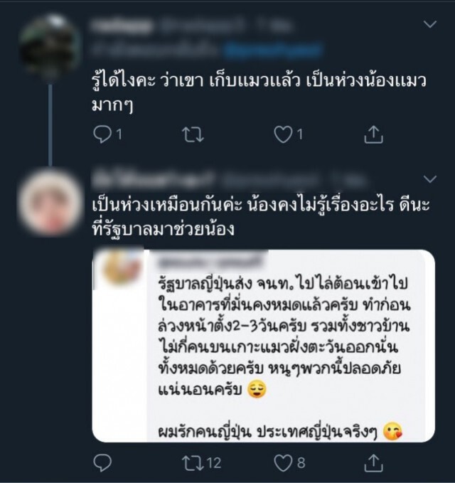 ทางการญี่ปุ่นไม่ทิ้ง แมว เผยมีที่หลบภัยให้