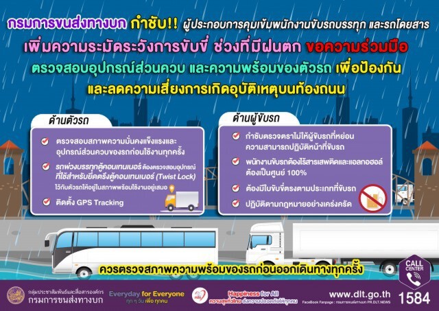ขนส่งฯ คุมเข้มคนขับรถบรรทุก-รถโดยสาร