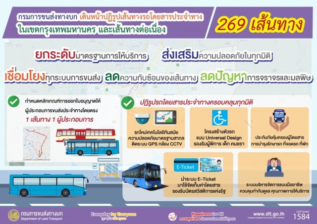 ขนส่งฯ ยกระดับบริการรถโดยสาร 269 เส้นทาง