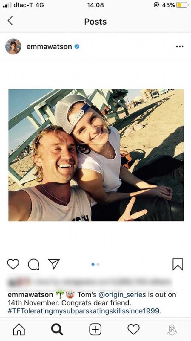 เอ็มม่าเผย! ทอม เฟลตัน คือรักเเรกพบ