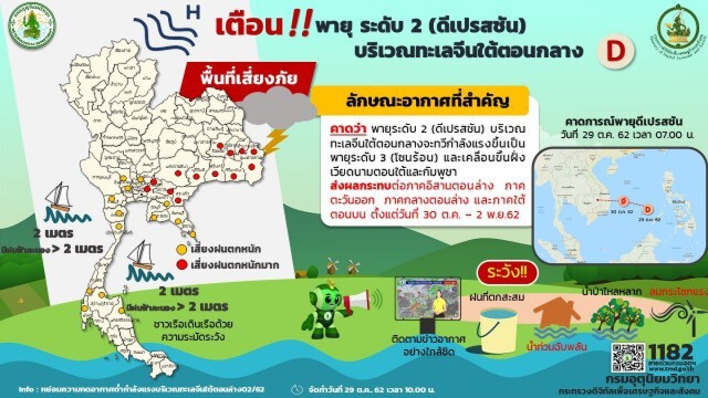 เตือน! พายุโซนร้อน "แมตโม" เริ่มถล่มอีสานล่าง 30 ต.ค. กทม.​เสี่ยงโดนด้วย