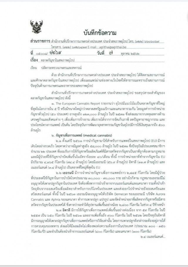 "อนุทิน" ลั่น กัญชา-กัญชง ต้องได้ส่งออกไปยุโรป