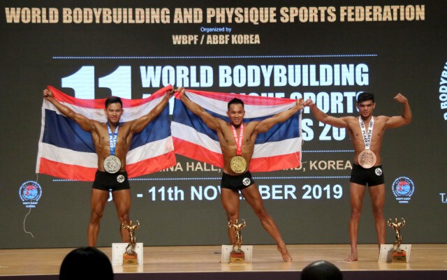 ทัพไทยประเดิม 6 เหรียญทอง เพาะกายฟิตเนสโลก 2019 วันแรก
