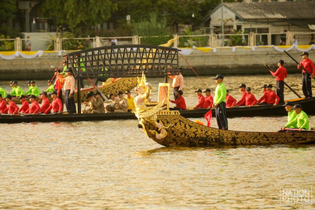 ฝึกซ้อมขบวนเรือพระราชพิธิ ในการเสด็จพระราชดำเนินเลียบพระนคร