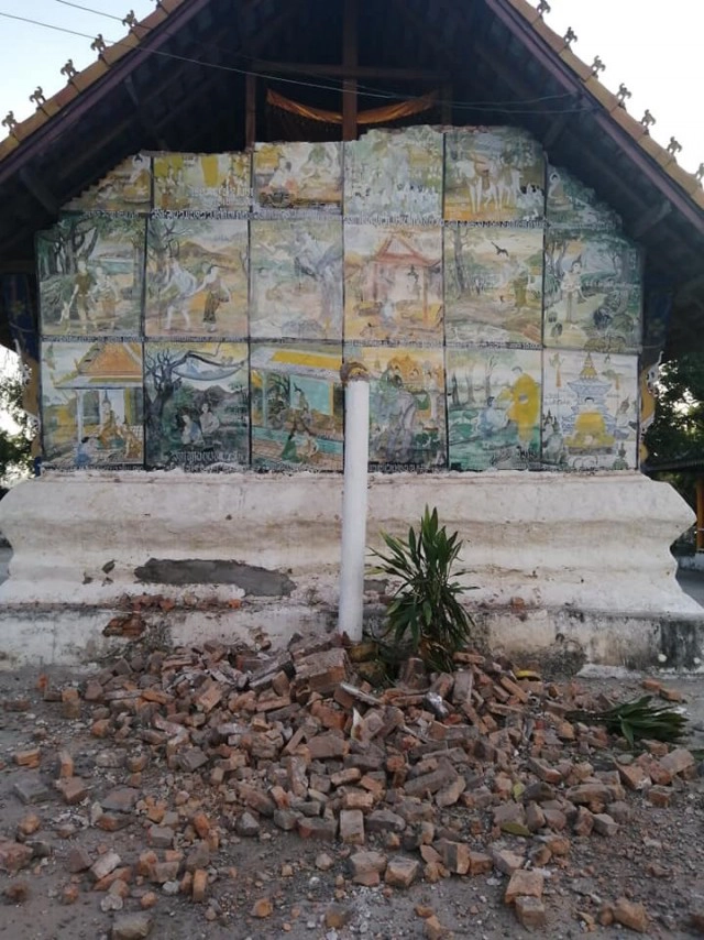 เปิดภาพความเสียหายจากแผ่นดินไหว ที่เมือง-โรงไฟฟ้าหงสา แขวงไซยะบุรี สปป.ลาว