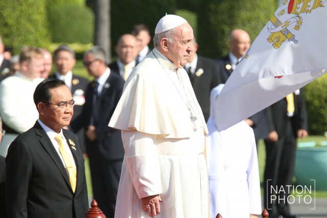 "สมเด็จพระสันตะปาปา" เสด็จทำเนียบฯ "ประทานสุนทรพจน์"