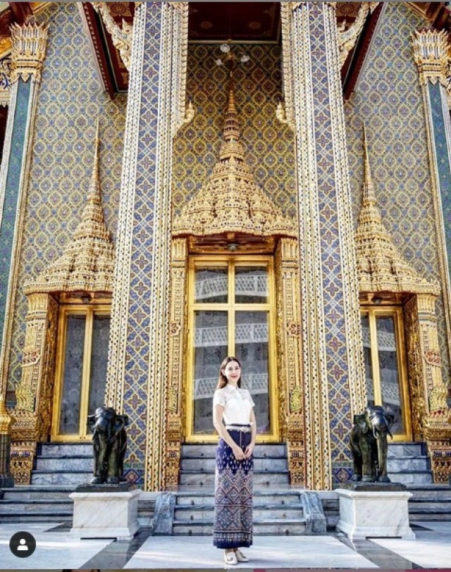 "แมท" เจอชาวเน็ตแซวแรง หลังลงรูปใส่ชุดไทยไปวัดในไอจี