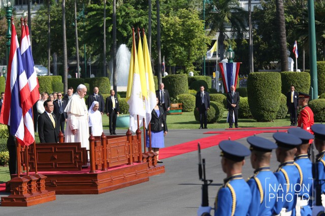 "สมเด็จพระสันตะปาปา" เสด็จทำเนียบฯ "ประทานสุนทรพจน์"
