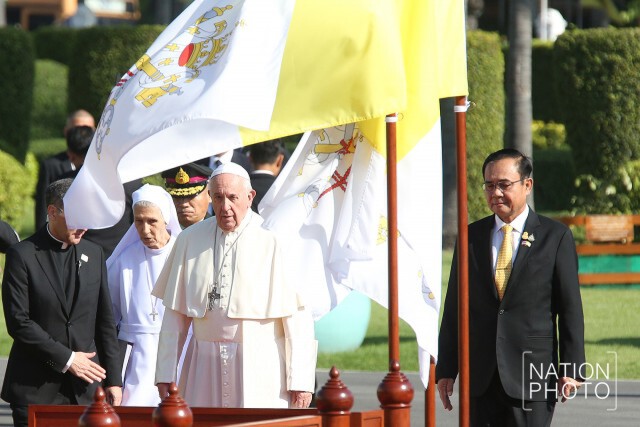 "สมเด็จพระสันตะปาปา" เสด็จทำเนียบฯ "ประทานสุนทรพจน์"
