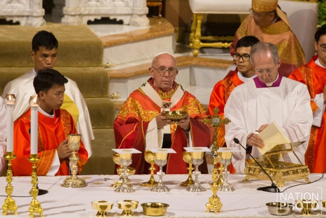 โป๊ปฟรานซิส เสด็จประกอบพิธีมิสซา ที่อาสนวิหารอัสสัมชัญ บางรัก