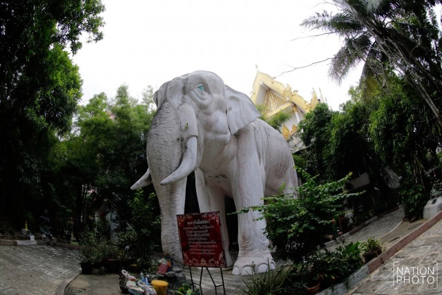 เอกลักษณ์ "วัดสามพราน" ที่มีมังกรตัวใหญ่โอบล้อมตึก