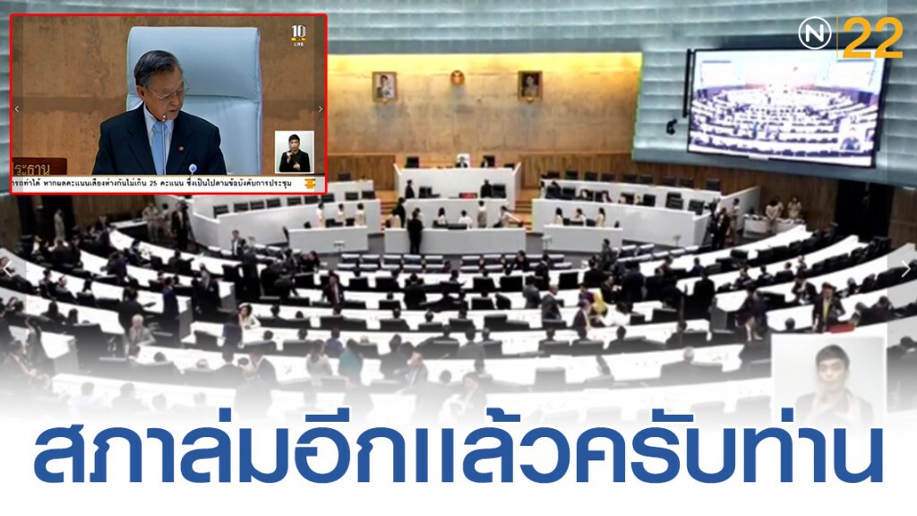 สภาล่มอีกครั้ง !! หลังฝ่ายค้านวอล์คเอาท์ ส.ส.ฝ่ายรัฐบาลแสดงตน 240 เสียงไม่ครบองค์ประชุม