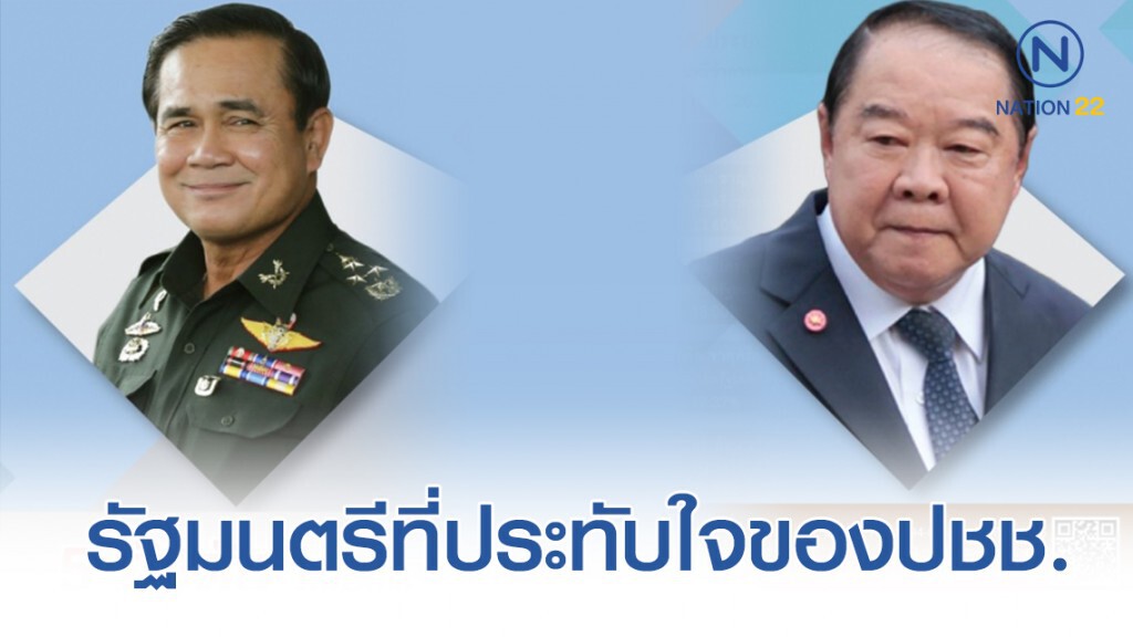 โพลเผย ปชช.ประทับใจนายก แต่ไม่ปลื้ม "บิ๊กป้อม" มากที่สุด