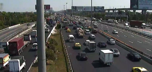 ทางหลวงปัดสร้างมอเตอร์เวย์ศรีนครินทร์-สุวรรณภูมิ แก้รถติดสนามบิน