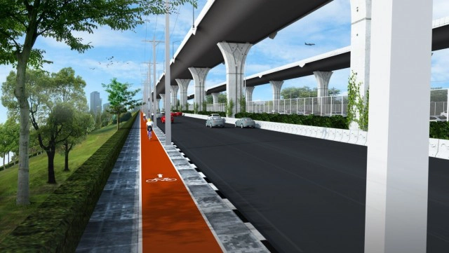 ทางหลวงปัดสร้างมอเตอร์เวย์ศรีนครินทร์-สุวรรณภูมิ แก้รถติดสนามบิน